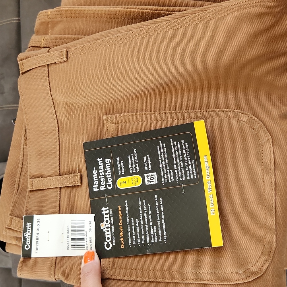 Carhartt flame resistant original dungaree fit straight leg work pants